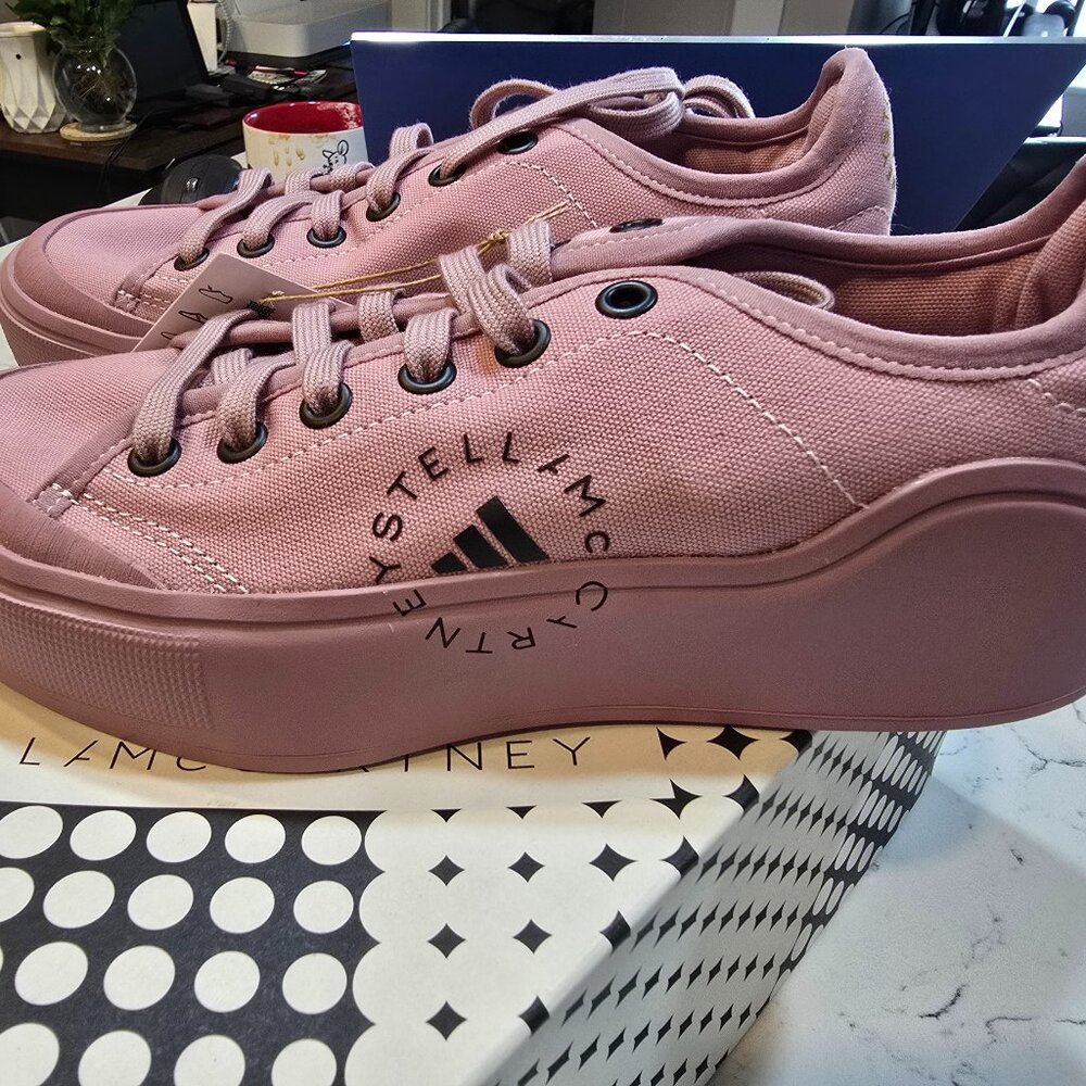 Adidas by Stella McCartney Court IF6082 Women 7 Tennis Shoe Sneaker MAUVE NEW
